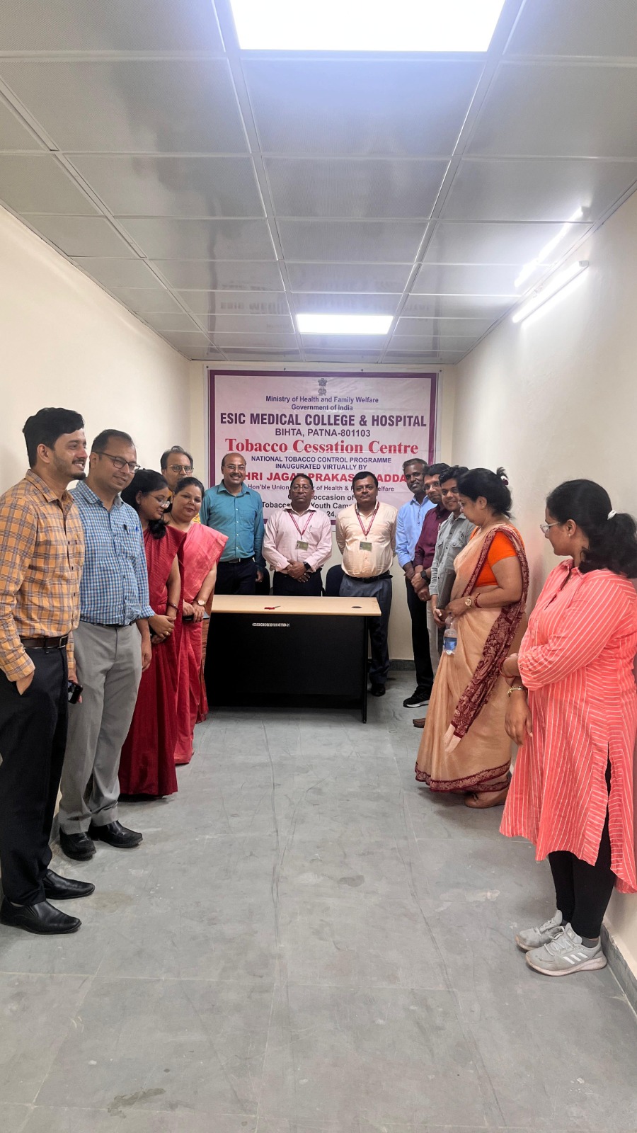 A Tobacco Consumption Prohibition Centre was inaugurated at ESIC Hospital and Medical College, Bihta, Patna on 24.09.2024